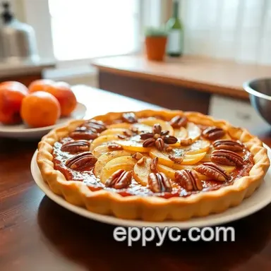 How to Bake Apple Danish Tart with Pecans in 50 Min: Delightful Treat!