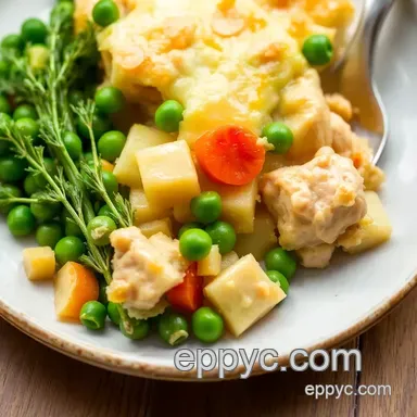 Easy & Juicy Bake Cheddar Chicken Comfort Pie in 75 Min: My Family's Favorite Recipe Card