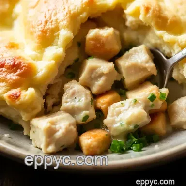 Comforting Bake Chicken Pot Pie in Popovers Delight: Family Favorite! Recipe Card
