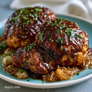 Balsamic Glazed Crockpot Chicken for 4 Recipe Card