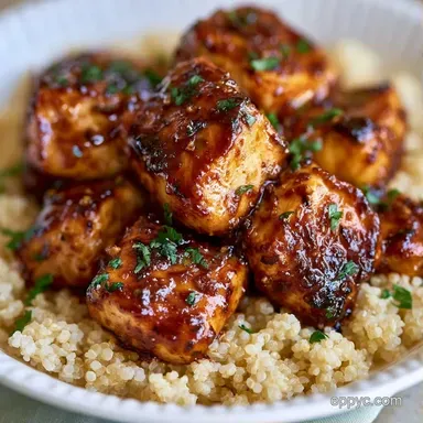 BBQ Chicken Quinoa Bowl for 4 Servings Recipe Card