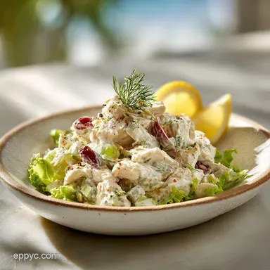 Chicken Salad Recipe with Grapes for 4 Servings Recipe Card