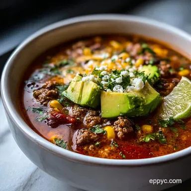 The Best Taco Soup Recipe in 30 Minutes Recipe Card