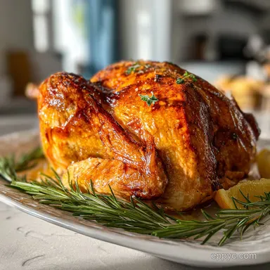 Brined Turkey Overnight Prep Crispy Recipe Card