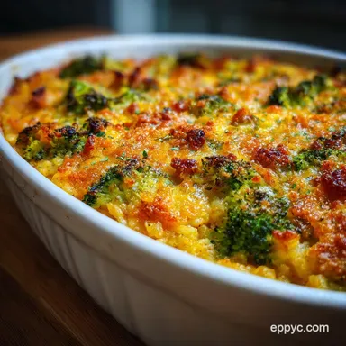 Broccoli Rice Casserole: Creamy & Baked Recipe Card