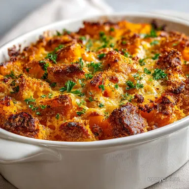 Butternut Squash Casserole Crispy Baked in 45 Minutes Recipe Card