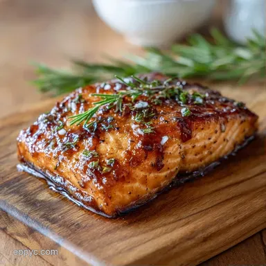 Cedar Plank Glazed Salmon for 4 Servings Recipe Card