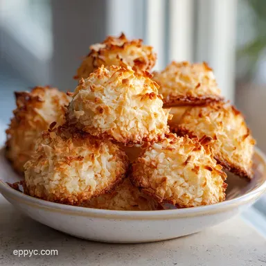 Chewy Coconut Cookies Recipe: Golden Recipe Card
