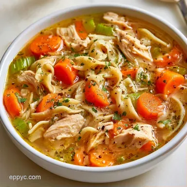 Chicken Noodle Soup Freezer Meal Prep Recipe Card