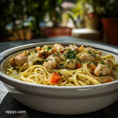 Chicken and Noodles Recipe: Ready in 30 Min Recipe Card