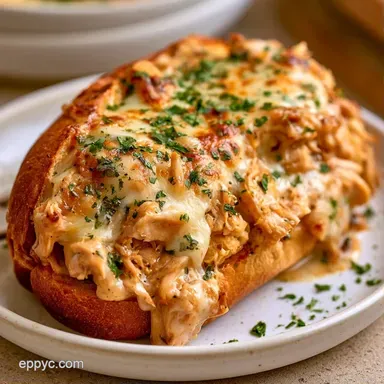 Slow-Cooked Chicken Philly Cheesesteaks Recipe Card