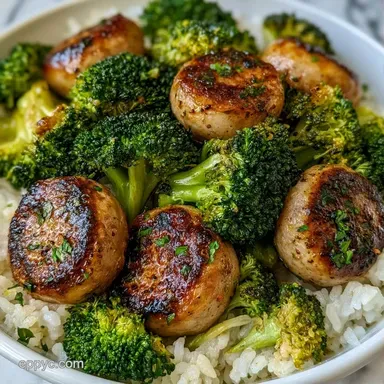 Chicken Sausage Rice Bowls: Meal Prep Recipe Card