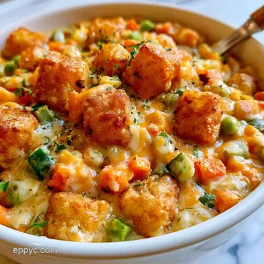 Chicken Tater Tot Casserole: Meal Prep Recipe Card