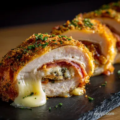 My Crispy, Cheesy Chicken Cordon Bleu Recipe! Recipe Card