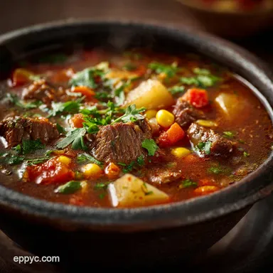 Vegetable Beef Soup: The Best Ever Hearty Slow-Simmered Recipe Recipe Card