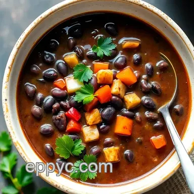 How to Cook Easy Black Bean Soup Healthy & Flavorful: A Delicious Hug in a Bowl! Recipe Card