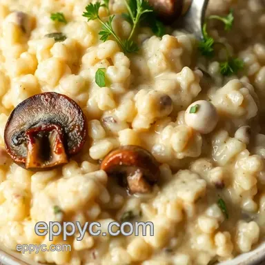 Quick & Creamy Mushroom Risotto: Cook Perfect Risotto Fast! Recipe Card