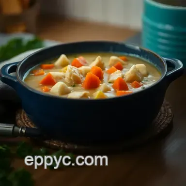 Cozy Chicken Pot Pie Soup: A Comforting Family Favorite Recipe Card