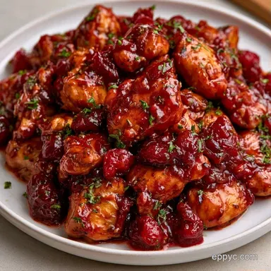 Cranberry Chicken Freezer Meal for 4 Recipe Card