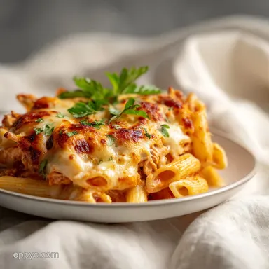 Chicken Pasta Casserole in 37 Minutes Recipe Card