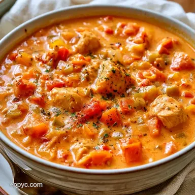 Creamy Cajun Chicken Soup in 55 Minutes Recipe Card