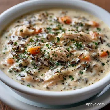 One-Pot Chicken and Wild Rice Soup Recipe Card