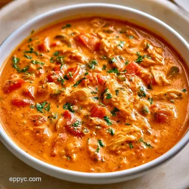Creamy Chicken Tortilla Soup for 6 Recipe Card