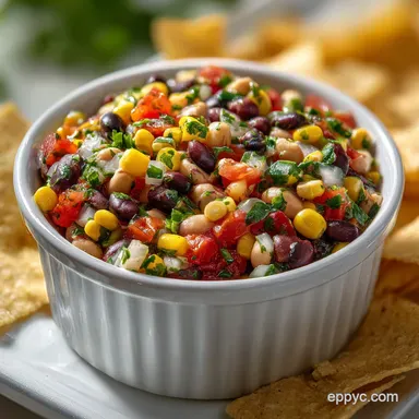 Cowboy Caviar Dip with Cream Cheese in 15 Minutes Recipe Card