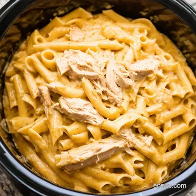 Creamy Slow Cooker Chicken Alfredo Proper Easy Comfort Food Recipe Card