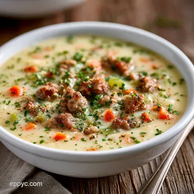 Italian Sausage Potato Soup: One-Pot Recipe Card
