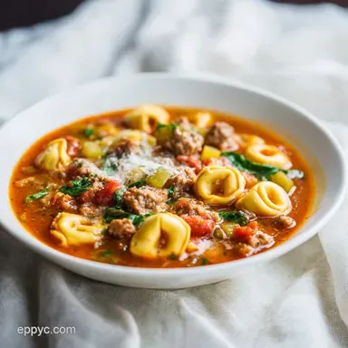 Creamy Italian Sausage Soup in 30 Minutes Creamy Recipe Card