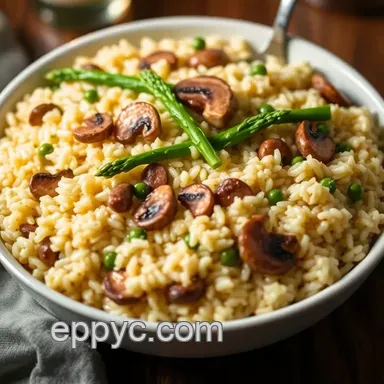 Ultimate Comfort: My Creamy Mushroom and Asparagus Risotto Recipe Recipe Card
