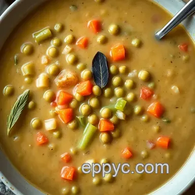 Easy Creamy Split Pea Soup Recipe for Slow Cooker: A Family Favourite Recipe Card