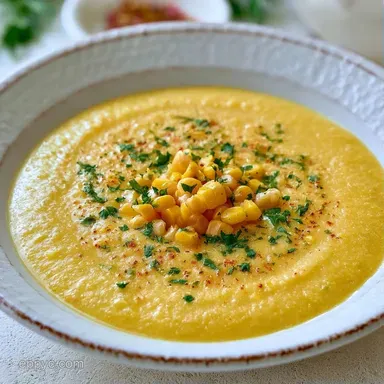 Creamy Summer Corn Soup in 33 Minutes Recipe Card