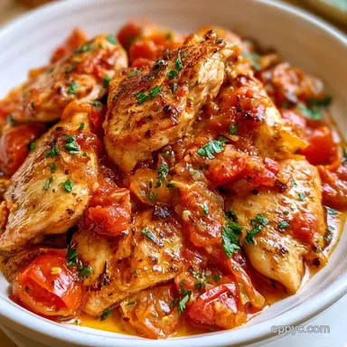 Creamy Tomato Chicken in 30 Minutes Recipe Card