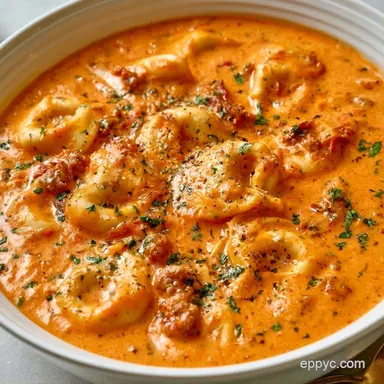 Creamy Tortellini Soup in 30 Minutes Recipe Card