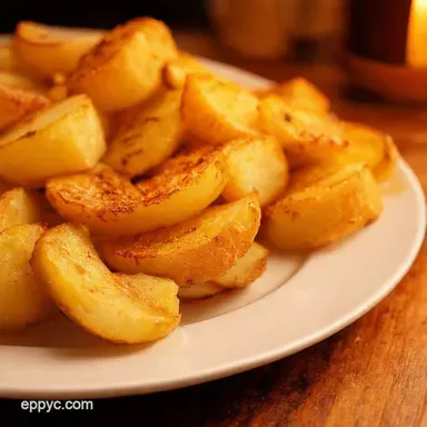 Crispy Sliced Potatoes in Oven Proper PubStyle Roasties Recipe Card