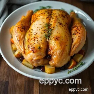 Juicy Roast Recipe: My Crispy Herb-Roasted Chicken with Veggies Recipe Card