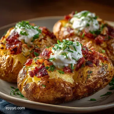 The Crispiest Baked Potatoes in Oven Ultimate Jacket Potato Recipe Recipe Card