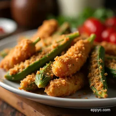Crispy Fried Okra My Southern NoSlime Secret Recipe Card
