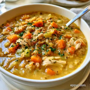Crockpot Chicken Lentil Soup for 6 Recipe Card