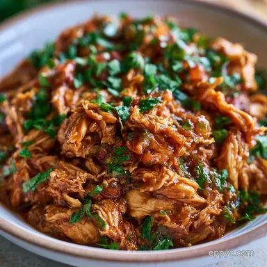 Crockpot Chicken Taco Meat with Salsa
