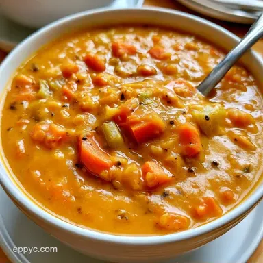 Crockpot Red Lentil Soup for 8 Servings