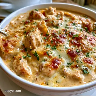 Creamy Crockpot White Lasagna Soup Recipe Card