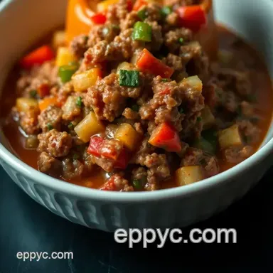Deconstructed Stuffed Pepper Soup Recipe: Easy Comfort! Recipe Card