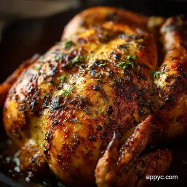 Dutch Oven Baked Chicken Super Moist HerbRoasted Whole Chicken Recipe Card