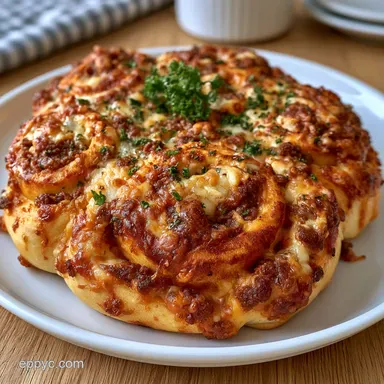 Easy Beef Pizza Roll Ups: Crispy Baked Recipe Card