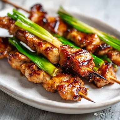 Easy Chicken Yakitori Skewers for 4 Servings Recipe Card