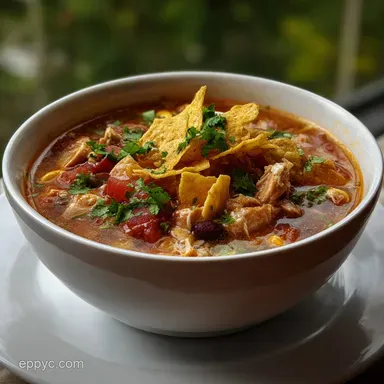 Crock Pot Chicken Tortilla Soup: 10-Minute Prep Recipe Card