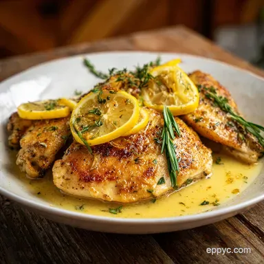 Easy Dinner Idea with Lemon Garlic Chicken in 25 Min Recipe Card